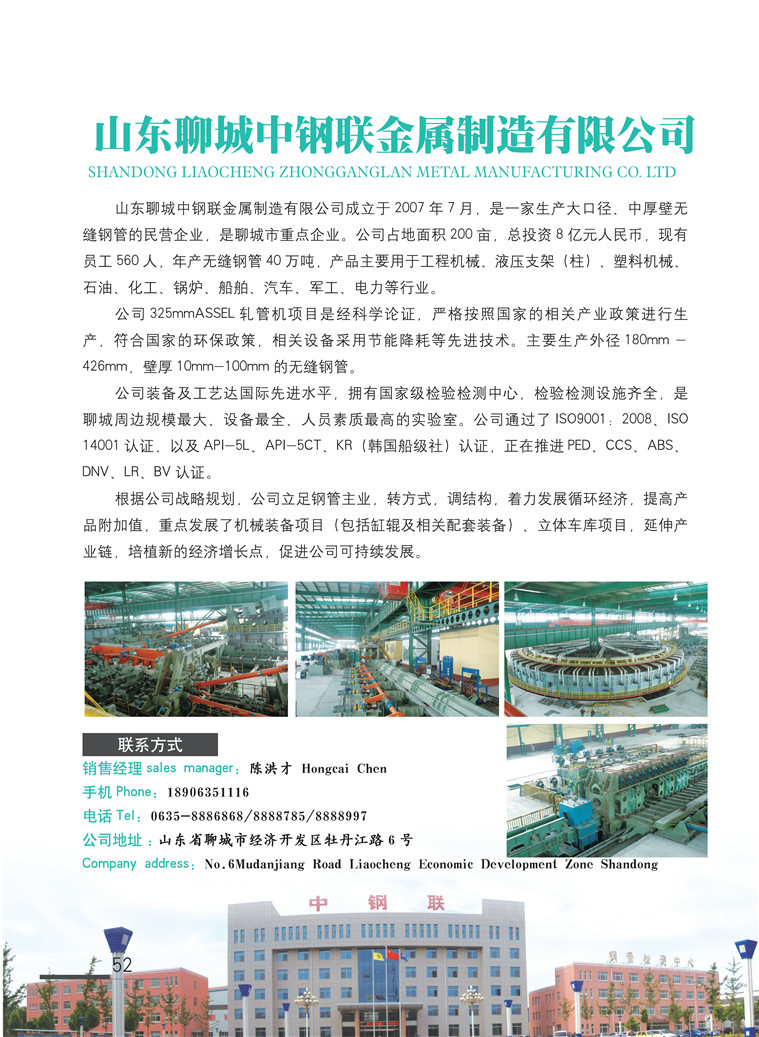 山东聊城中钢联金属制造有限公司